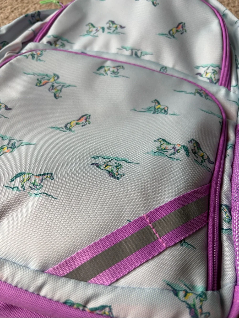 Purple & Blue Horses Design Backpack | Brand New | Cat & Jack